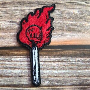 Skull Match Skater Punk Rockabilly Biker 90'S Style Iron On Patch